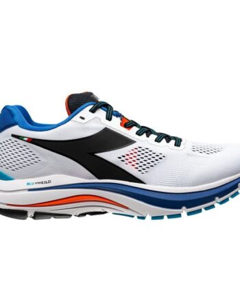 Hvid Diadora Mythos Blushield Vortice Løbesko Blå - Diadora Hotrunner